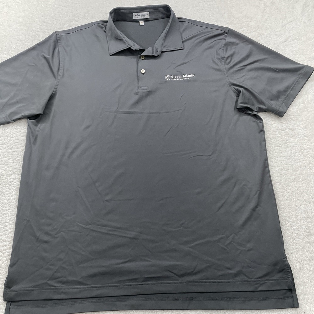 Peter Millar Summer Comfort‎ XL Mens Shirt Polo Golf Stretch Performance Gray